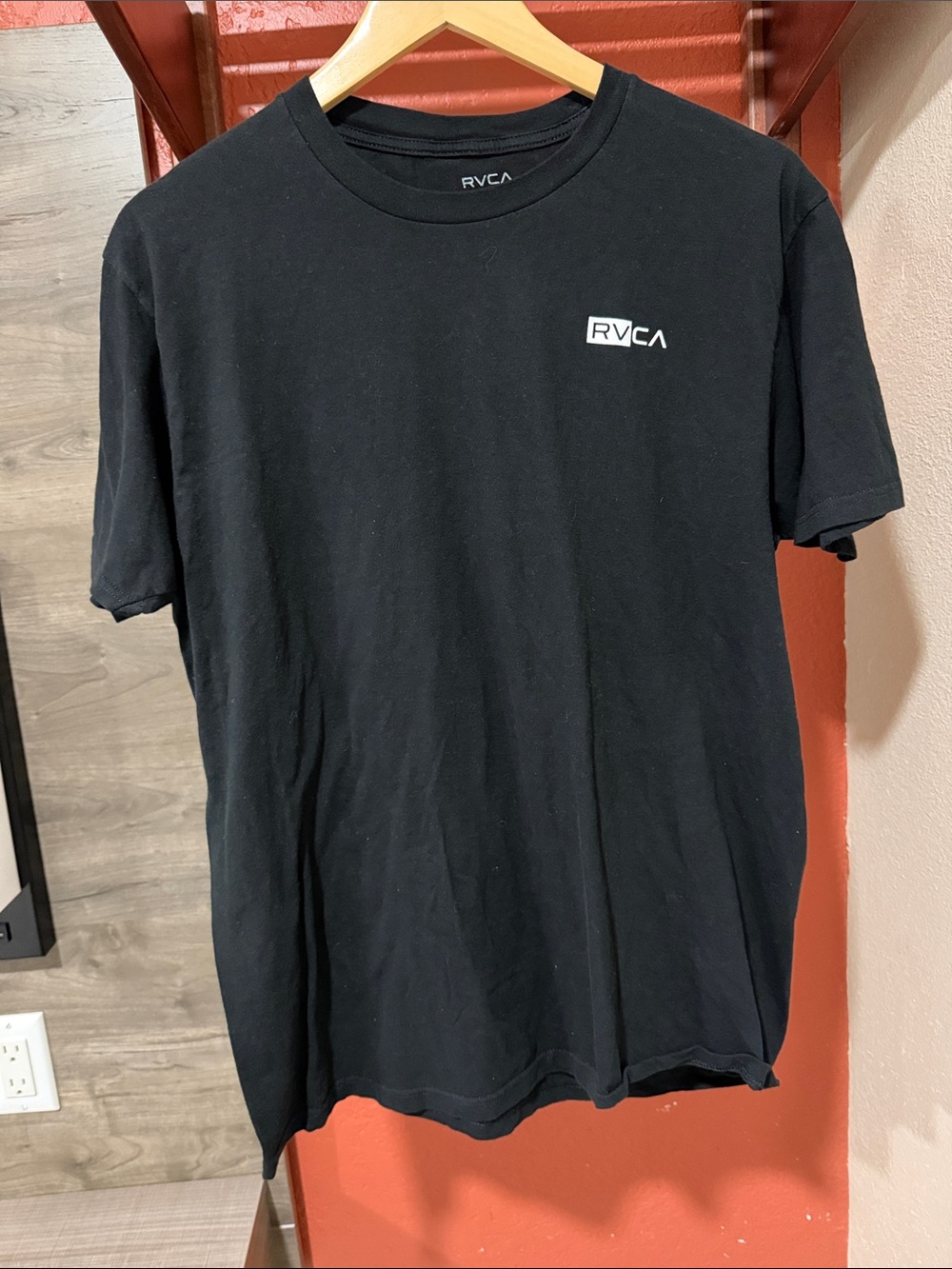 RVCA Black Short-Sleeve Logo Tee